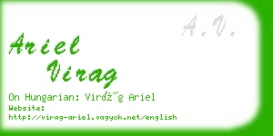 ariel virag business card
